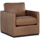 Portman Marseille Camel Leather Swivel Lounge Chair